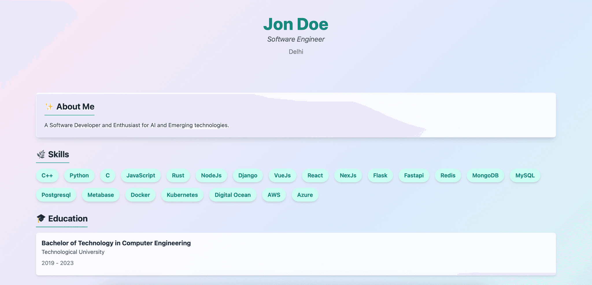 Creative theme preview